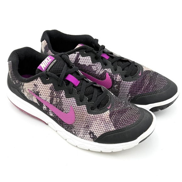 Nike Flex Experience RN 4 Womens Running Shoes Black Purple Pink 749177-005 - Picture 2 of 9